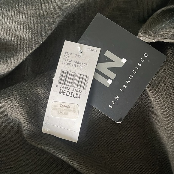 I.N. San Francisco Top Olive Green Size Medium NWT - Picture 12 of 14